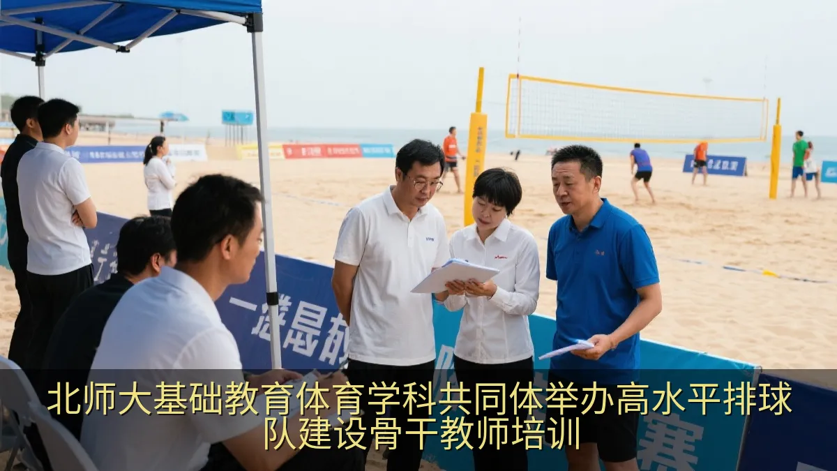教师在排球研修活动中进行交流学习